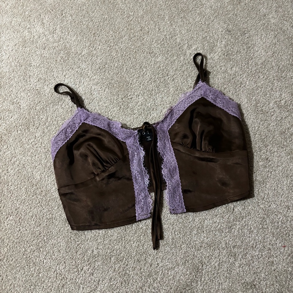 MOTEL Lace Trim Tank